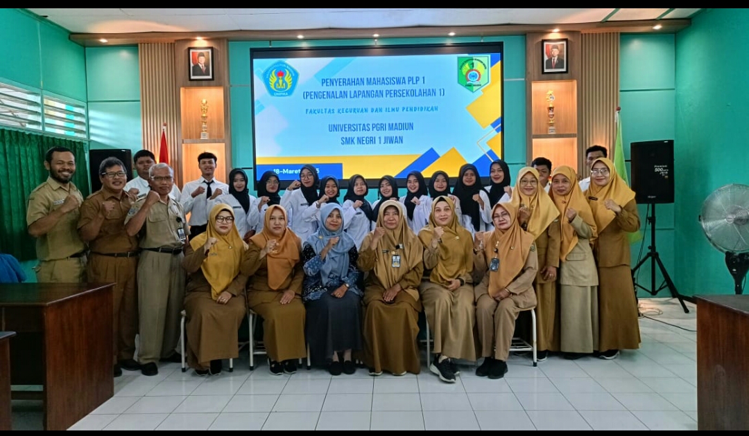 Penyerahan PPL-1 Mahasiswa UNIPMA kepada SMKN 1 Jiwan